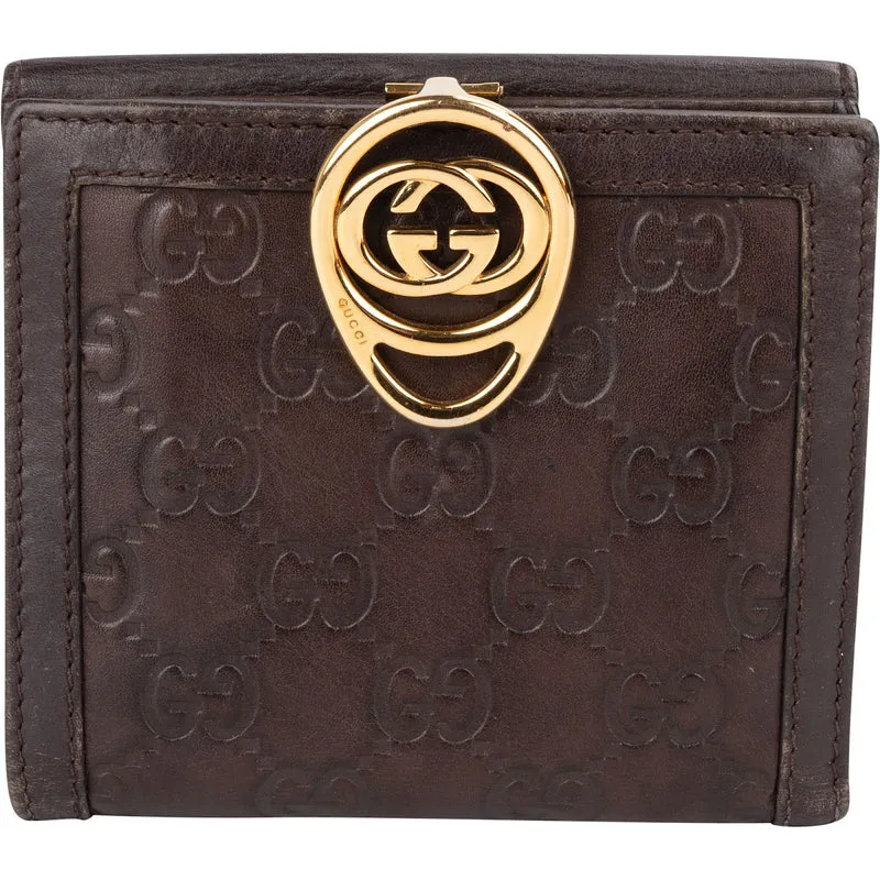 Gucci Guccissima Leather Interlocking GG Wallet