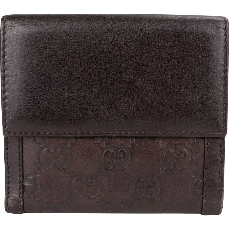 Gucci Guccissima Leather Interlocking GG Wallet