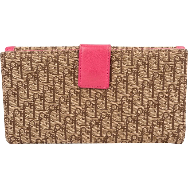 Christian Dior Trotter Monogram Canvas Pink Wallet