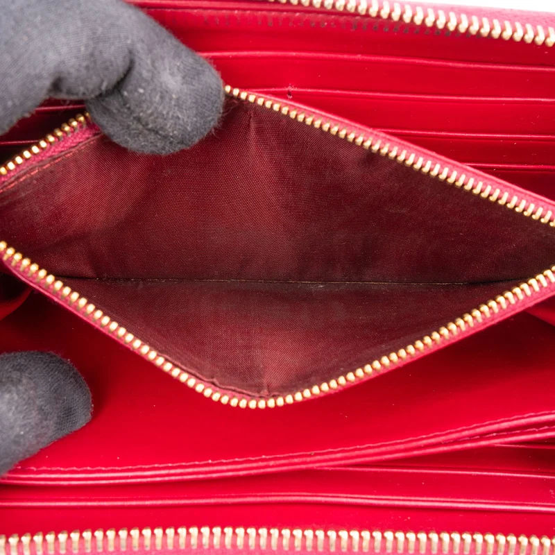 Prada Vitello Move Leather Zip Around Wallet