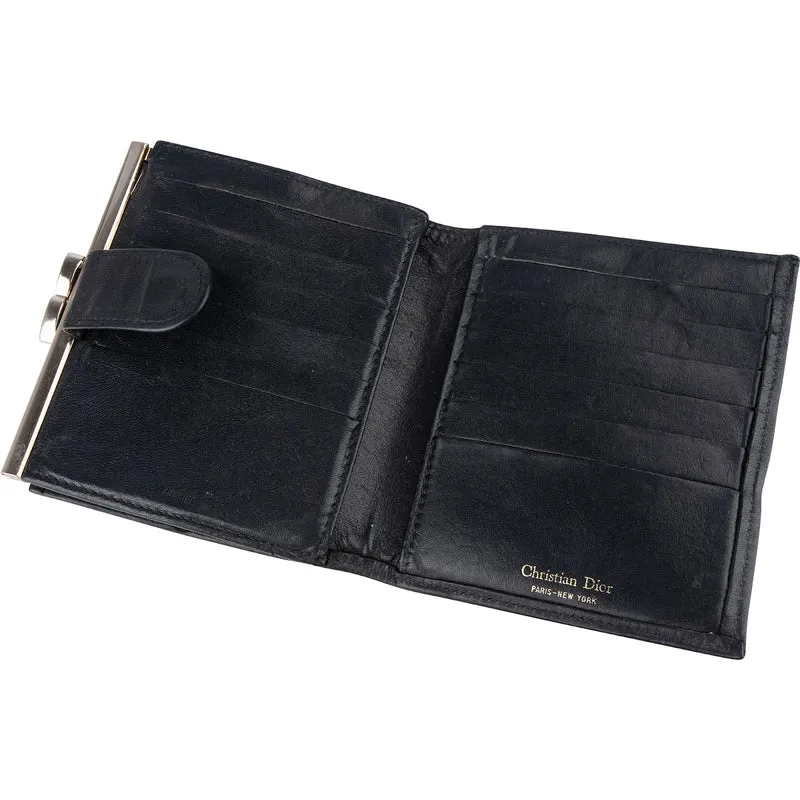 Christian Dior Trotter Monogram Oblique Canvas Frame French Wallet