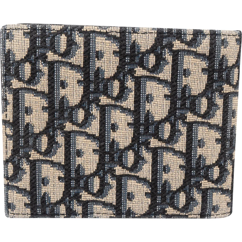 Christian Dior Oblique Trotter Monogram Jacquard Bifold Card Holder Wallet