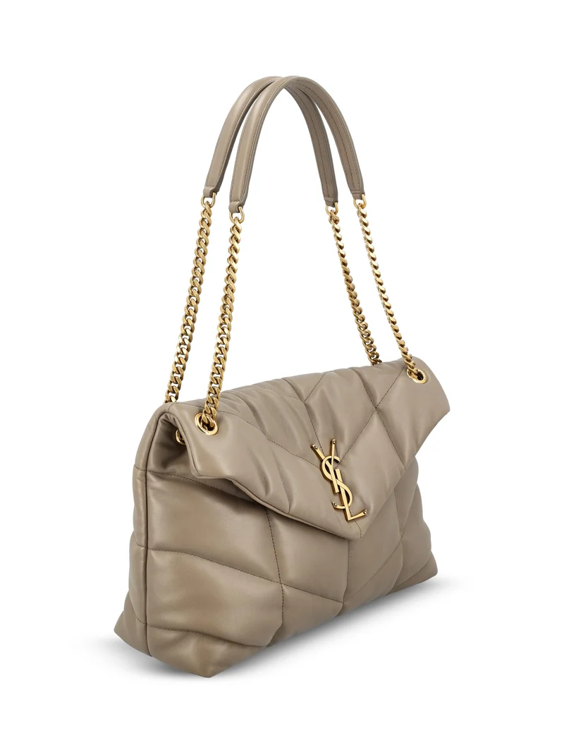 SAINT LAURENT Borsa Puffer Media In Pelle