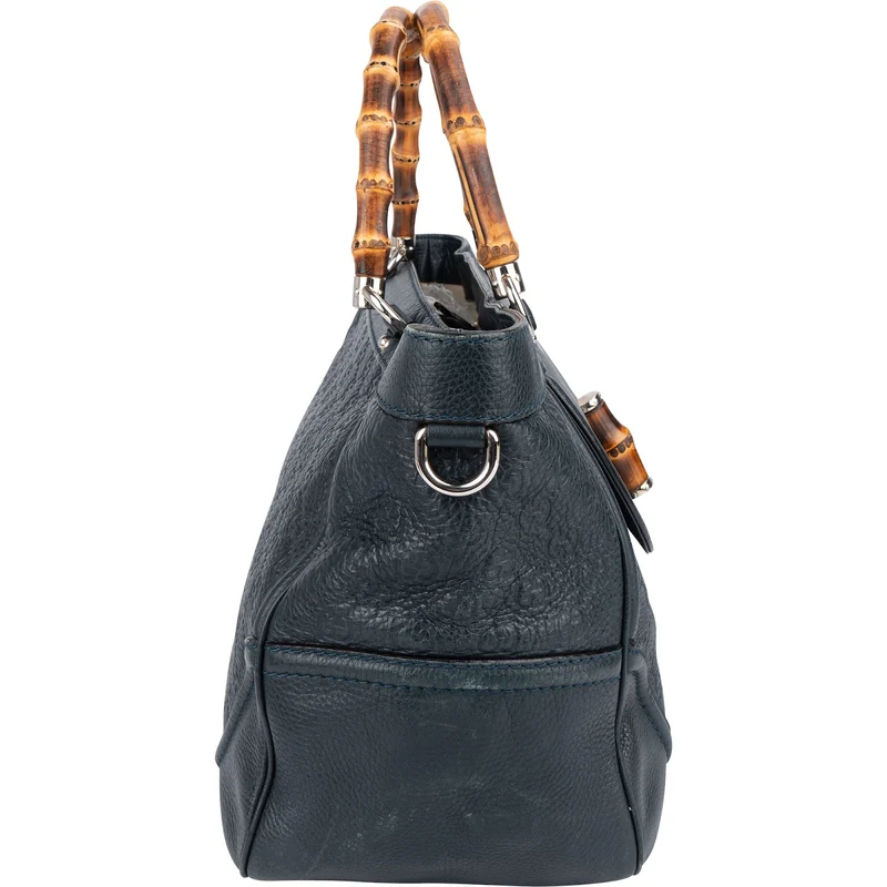 Gucci Guccissima Leather Bamboo Top Handle Tote Handbag