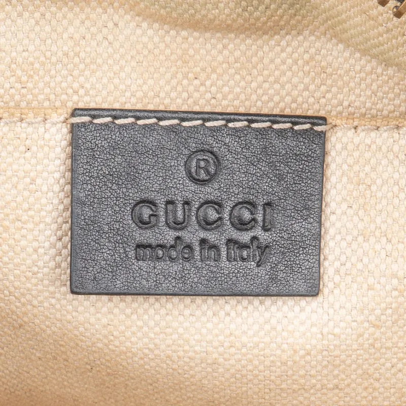 Gucci Guccissima Leather Bamboo Tassel Camera Crossbody Bag