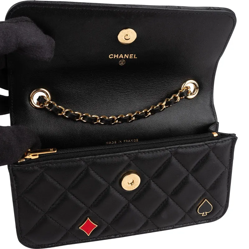 Chanel Quilted Lambskin Coco Casino Single Flap Crossbody Bag