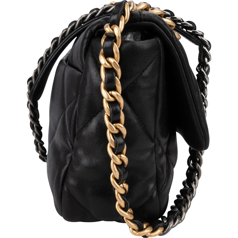 Chanel 19 Quilted Lambskin Single Flap Crossbody Bag Small