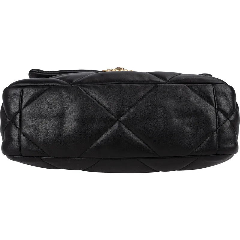 Chanel 19 Quilted Lambskin Single Flap Crossbody Bag Small