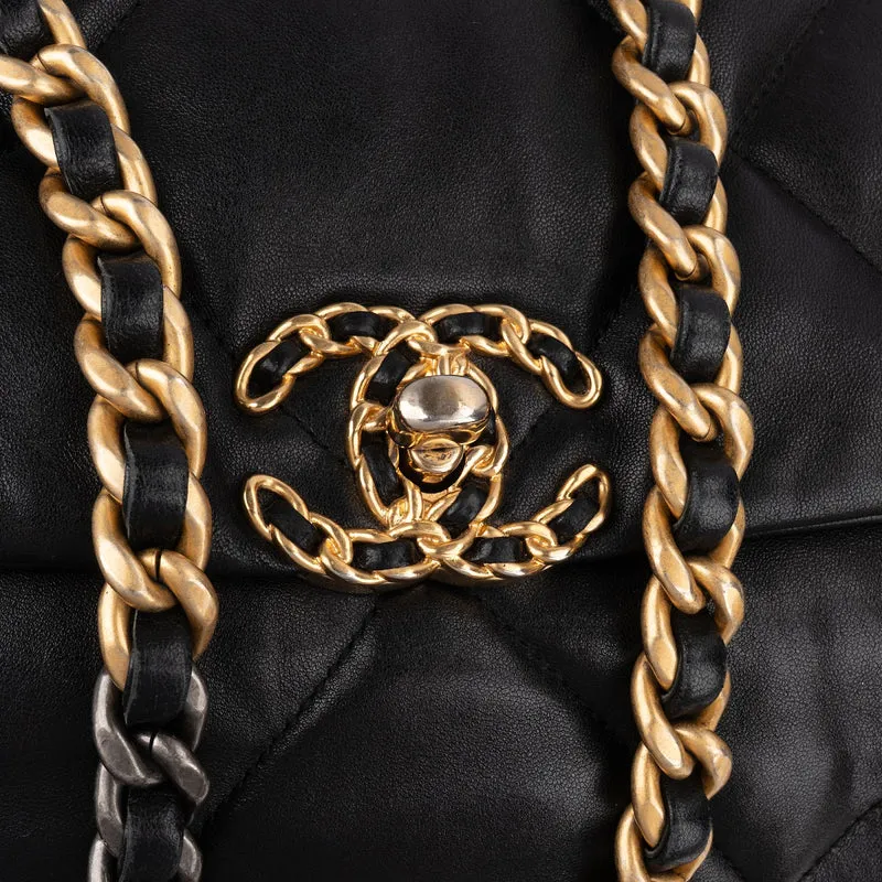 Chanel 19 Quilted Lambskin Single Flap Crossbody Bag Small