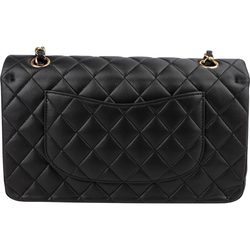 Chanel Quilted Lambskin Medium Double Flap Shoulder Bag