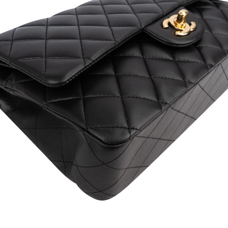 Chanel Quilted Lambskin Medium Double Flap Shoulder Bag