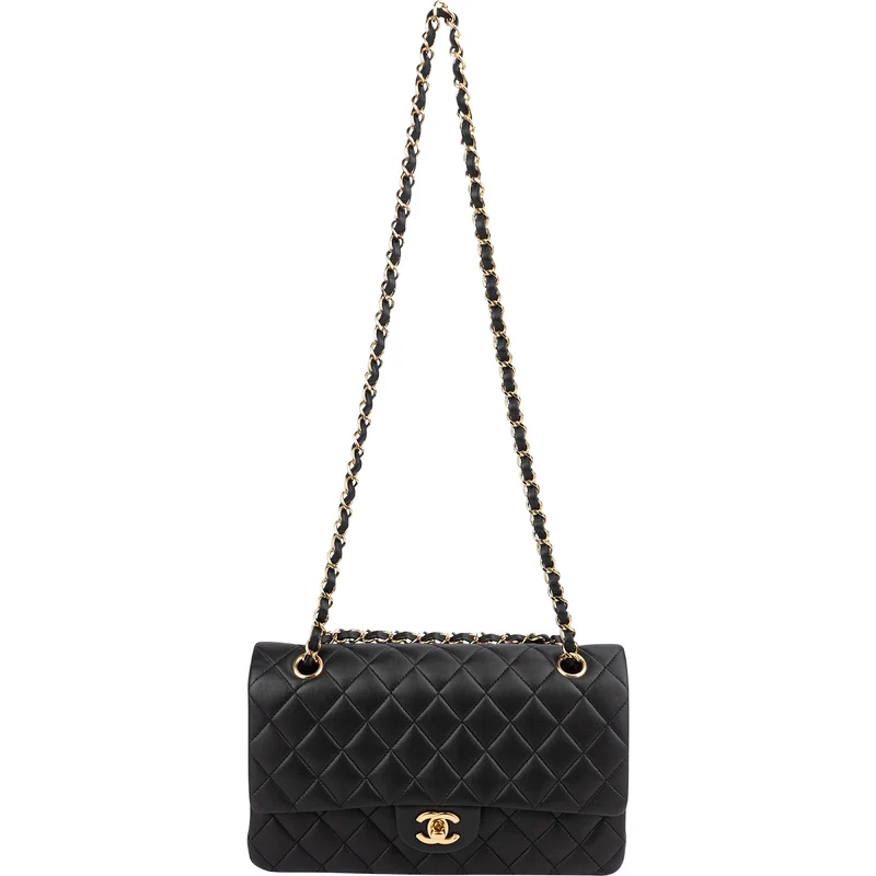 Chanel Quilted Lambskin Medium Double Flap Shoulder Bag