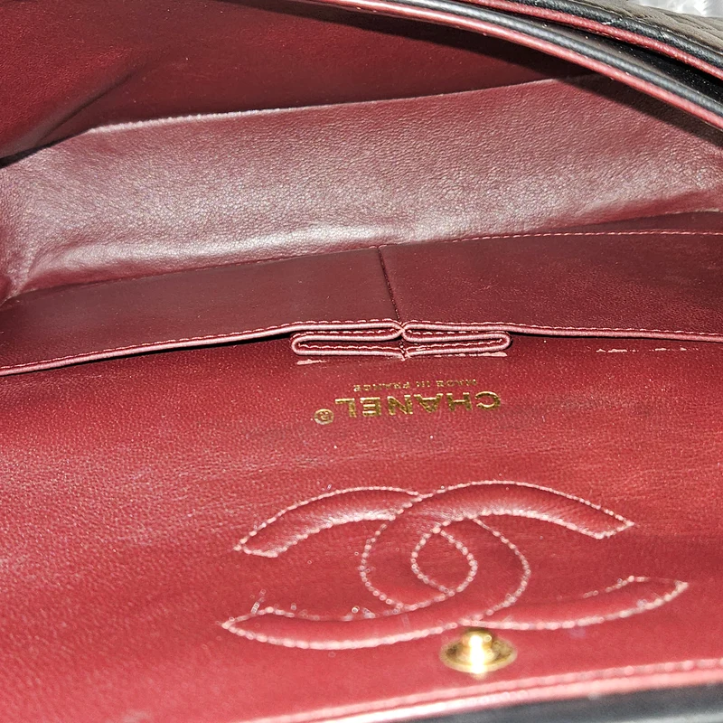 Chanel Quilted Lambskin Medium Double Flap Shoulder Bag