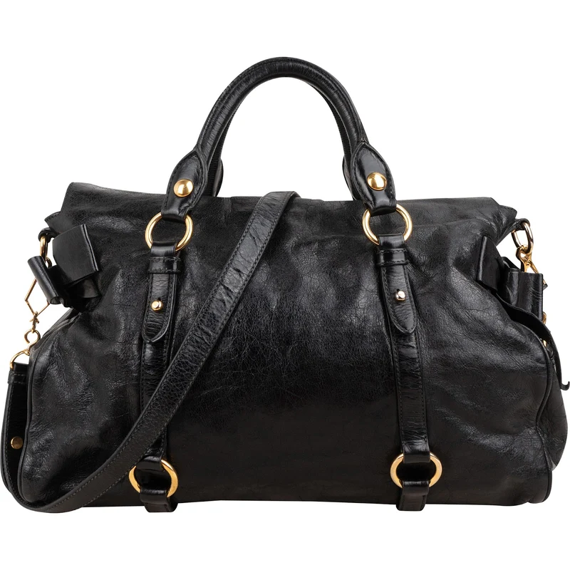 Miu Miu Vitello Lux Leather Satchel Handbag