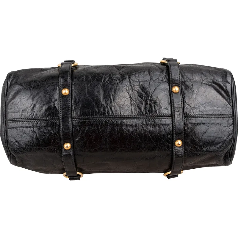 Miu Miu Vitello Lux Leather Satchel Handbag