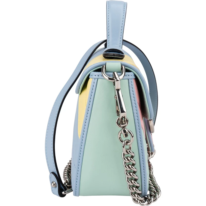Gucci Multicolor Matelassé Leather GG Marmont Mini Top Handle Crossbody Bag