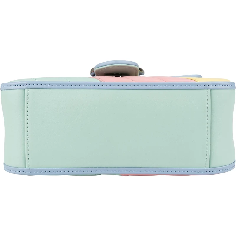 Gucci Multicolor Matelassé Leather GG Marmont Mini Top Handle Crossbody Bag