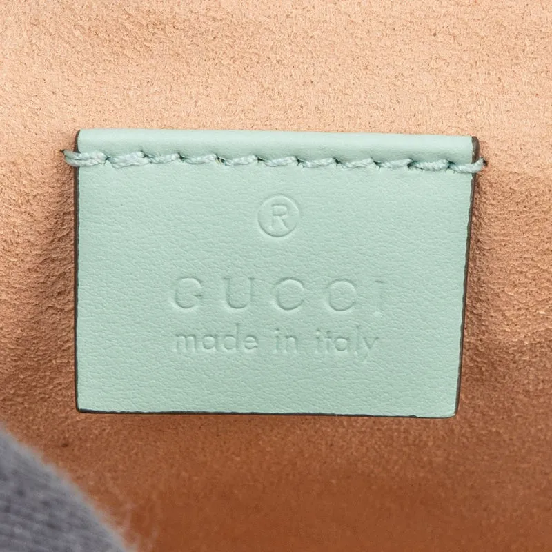 Gucci Multicolor Matelassé Leather GG Marmont Mini Top Handle Crossbody Bag