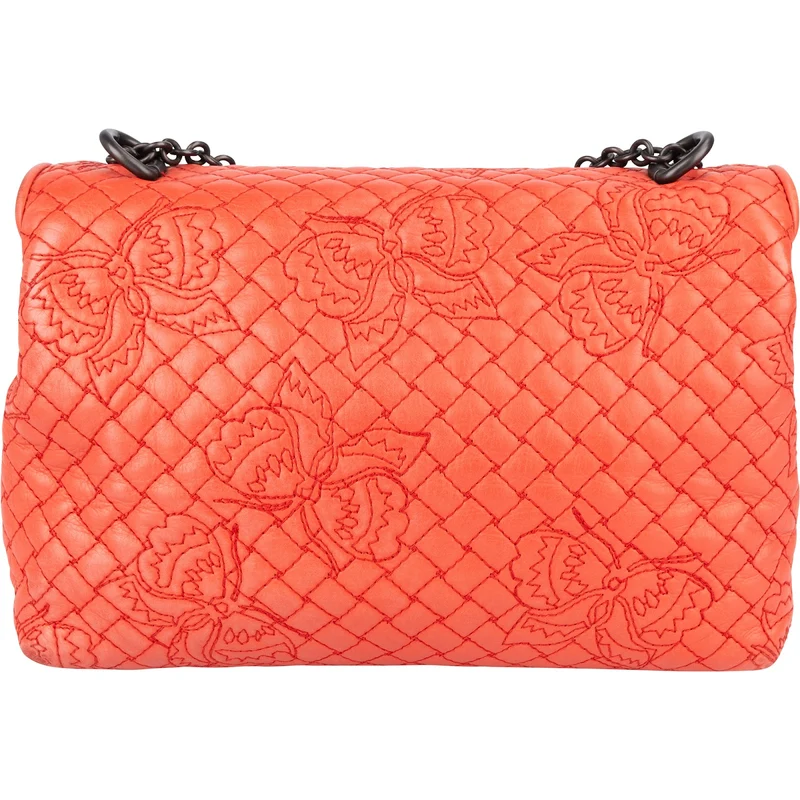 Bottega Veneta Nappa Leather Butterfly Embroidered Olimpia Crossbody Bag