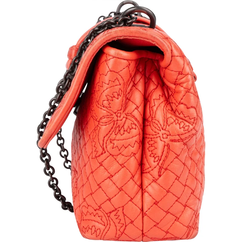 Bottega Veneta Nappa Leather Butterfly Embroidered Olimpia Crossbody Bag