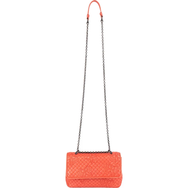 Bottega Veneta Nappa Leather Butterfly Embroidered Olimpia Crossbody Bag