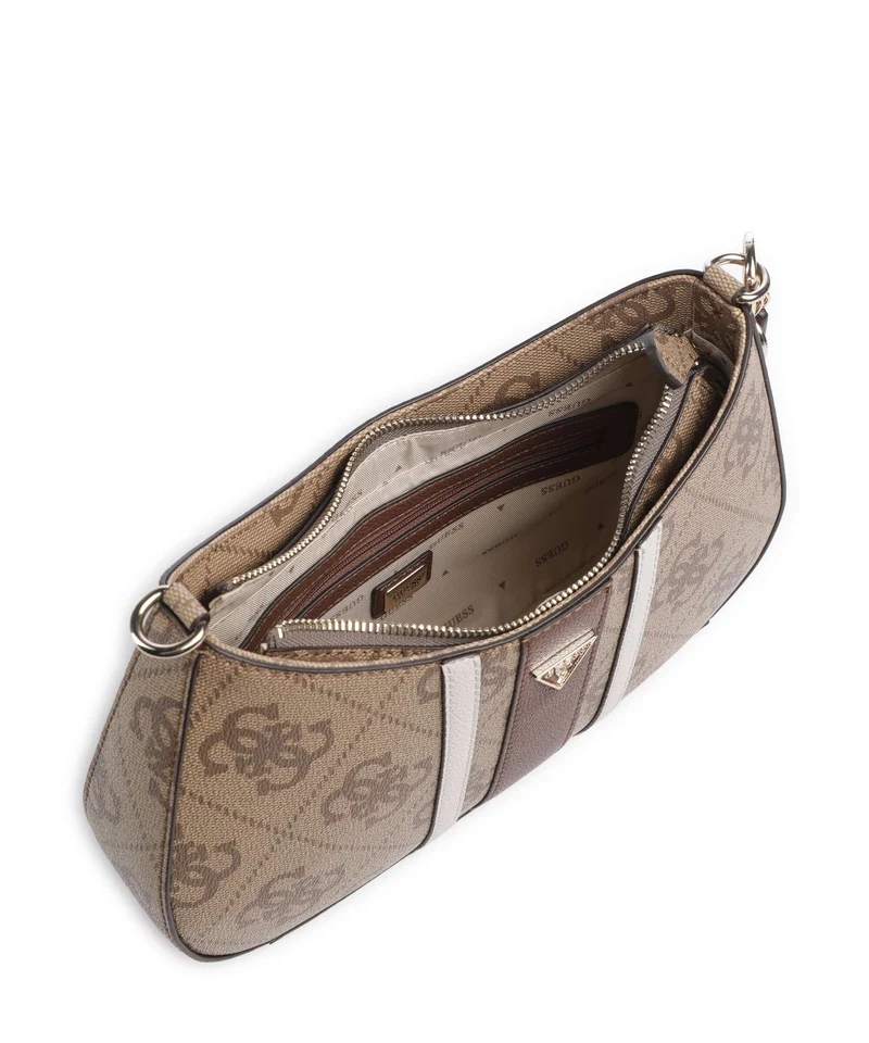 Guess Noelle II Schultertasche latte logo/brown