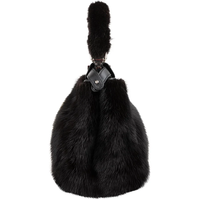 Fendi x Kingsley Fur Special Order "A" Peekaboo Small Handbag