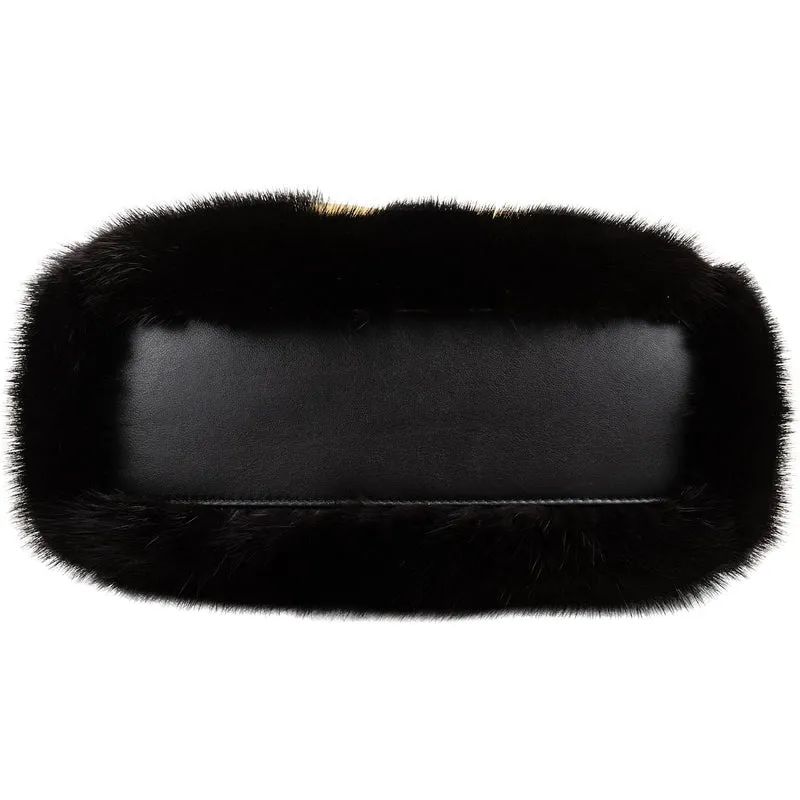 Fendi x Kingsley Fur Special Order "A" Peekaboo Small Handbag