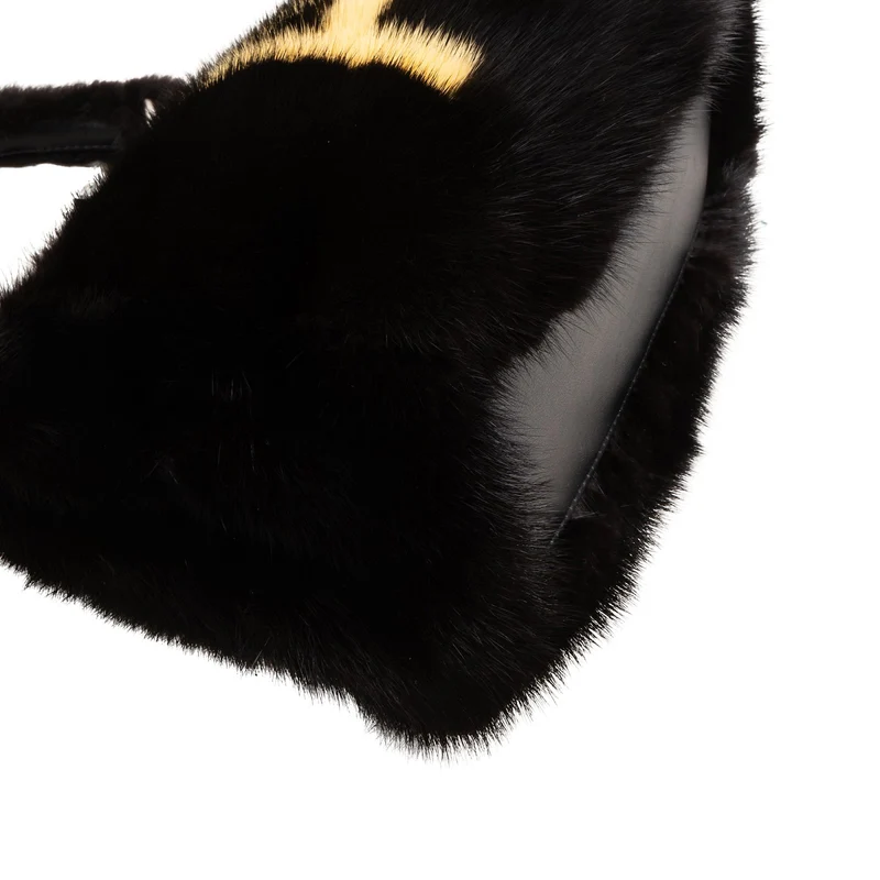 Fendi x Kingsley Fur Special Order "A" Peekaboo Small Handbag