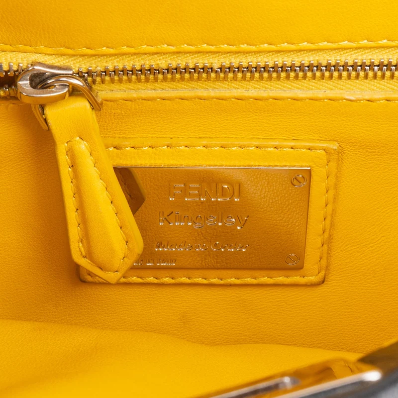 Fendi x Kingsley Fur Special Order "A" Peekaboo Small Handbag