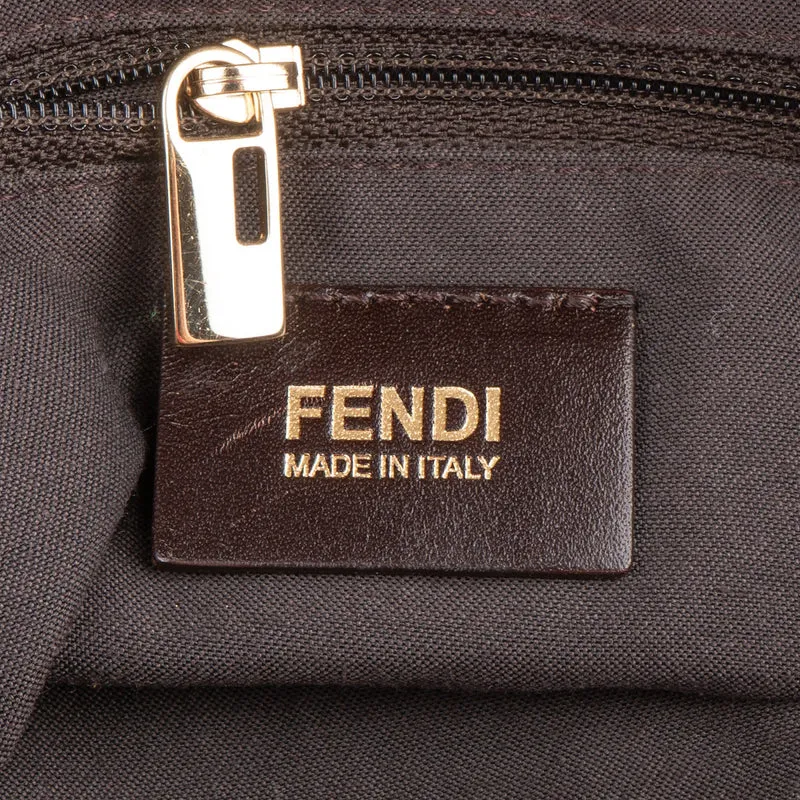 Fendi Monogram Zucca FF Canvas Studded Mamma Hobo Shoulder Bag
