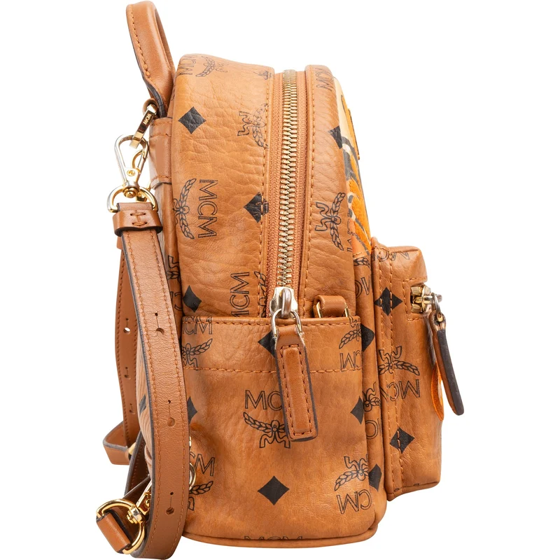MCM Monogram Visetos Graffiti Stark Bebe Boo Mini Backpack