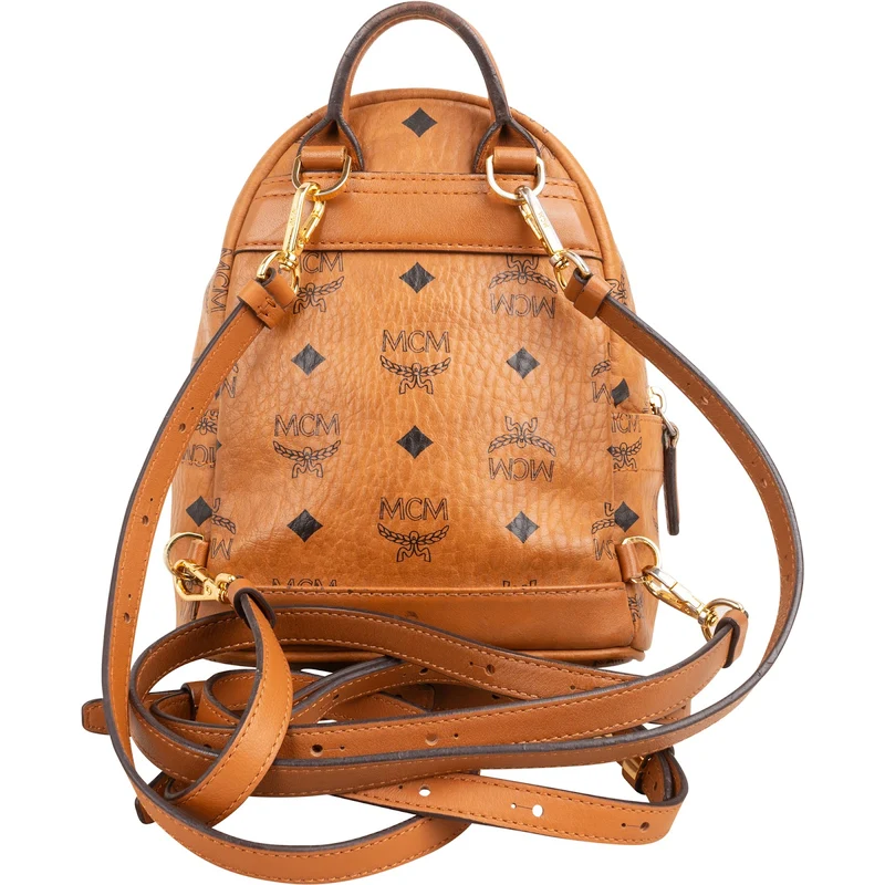 MCM Monogram Visetos Graffiti Stark Bebe Boo Mini Backpack