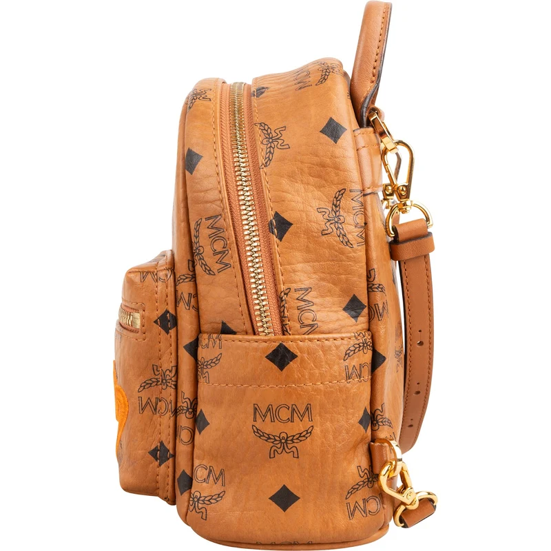 MCM Monogram Visetos Graffiti Stark Bebe Boo Mini Backpack