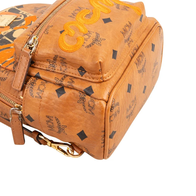 MCM Monogram Visetos Graffiti Stark Bebe Boo Mini Backpack