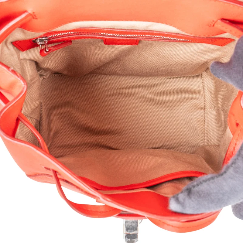 MCM Monogram Visetos Leather Drawstring Turnlock Backpack