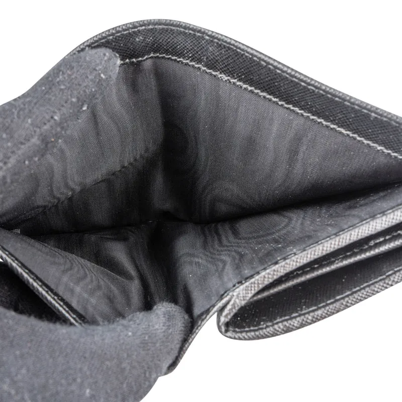 Prada Black Saffiano Leather Small Compact Wallet