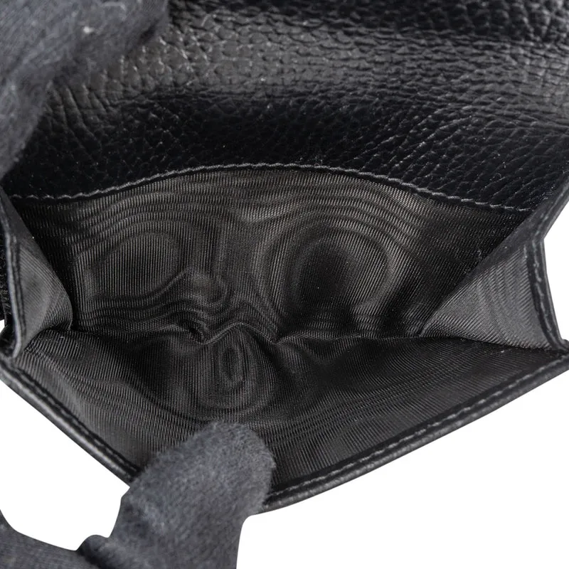 Gucci Grained Leather Interlocking GG Compact Wallet