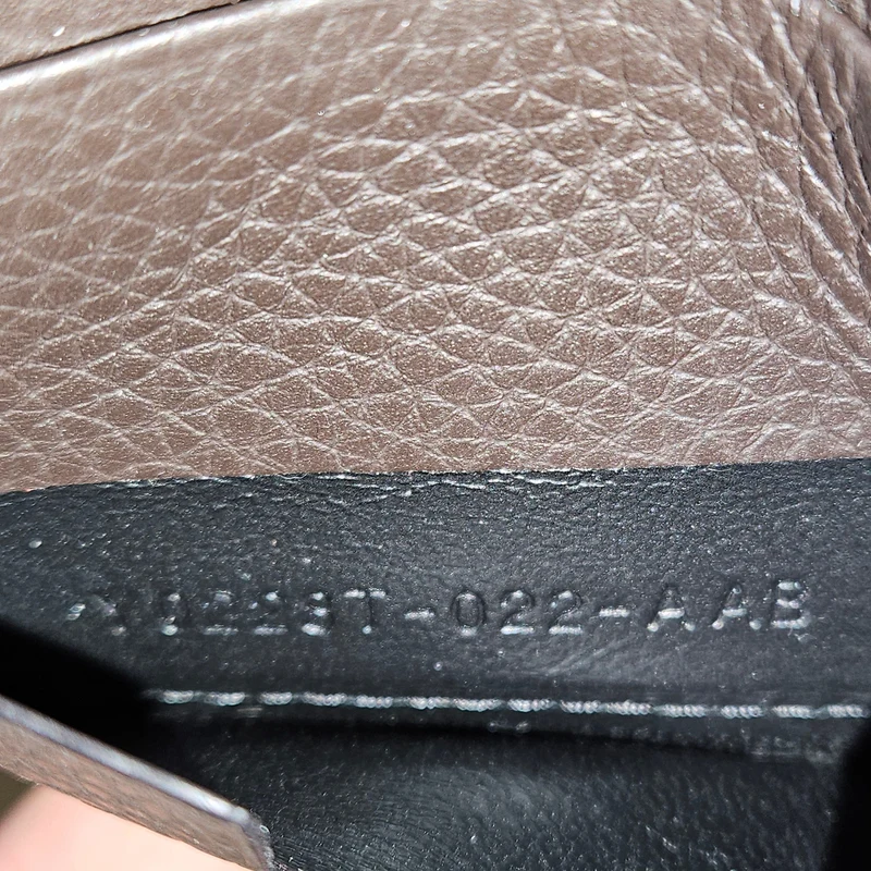 Tom Ford Brown Grained Calfskin Bifold Card Holder Wallet