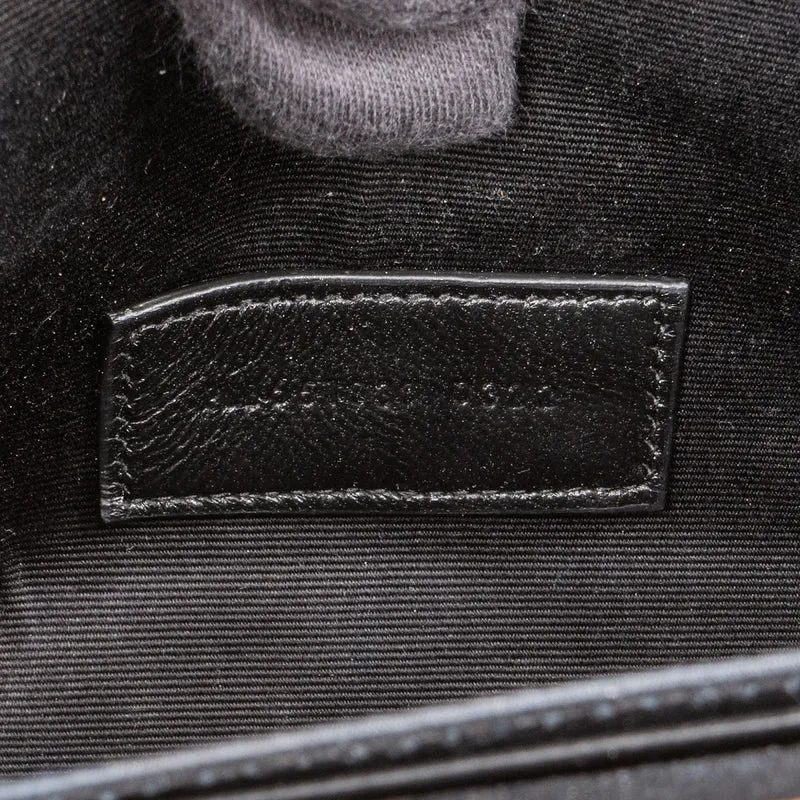Saint Laurent Chevron Grain de Poudre Matelassé Pouch Bag