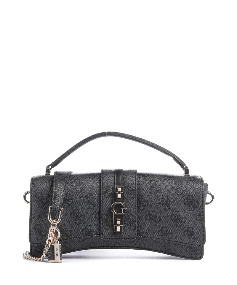 Guess Yvonne Logo Mini Handtasche coal logo