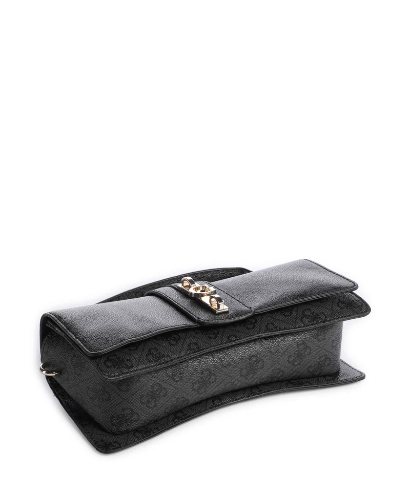 Guess Yvonne Logo Mini Handtasche coal logo