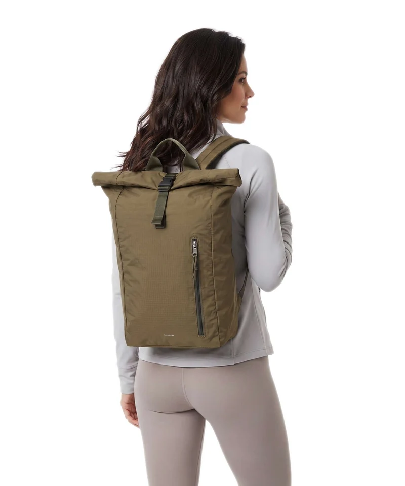 Sandqvist Grid Rolltop Rucksack olive