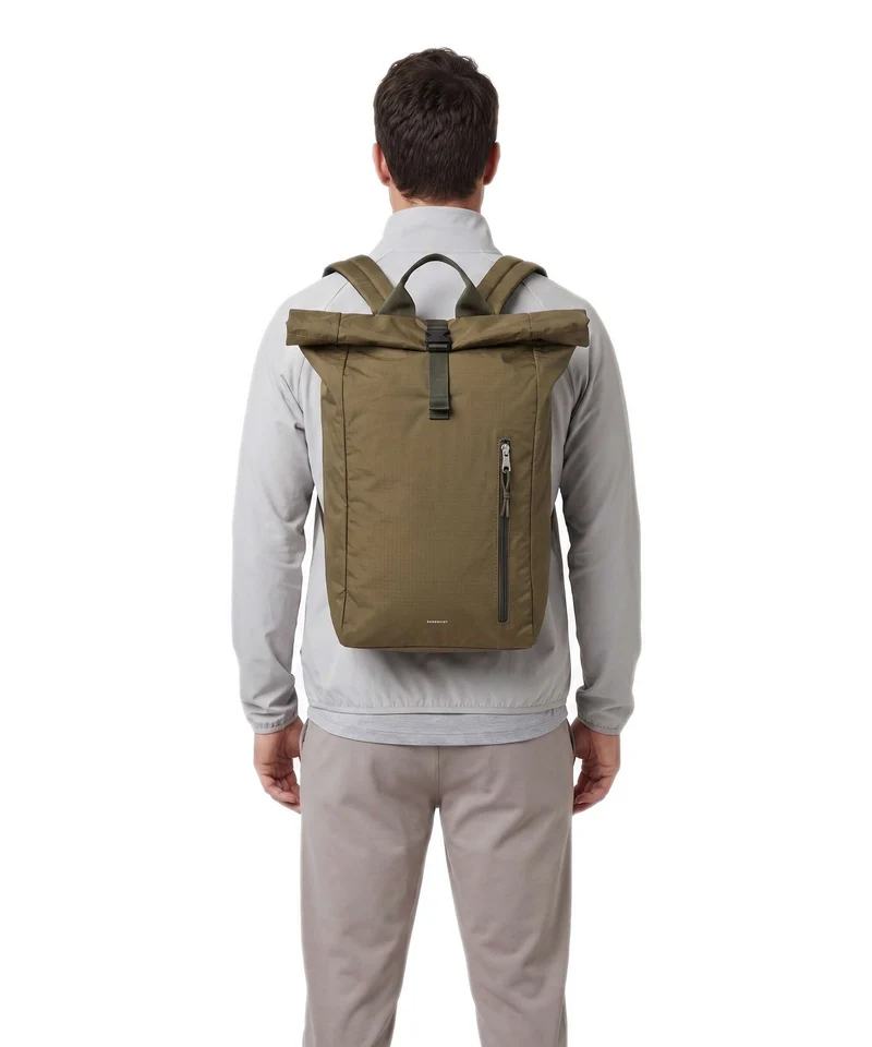 Sandqvist Grid Rolltop Rucksack olive
