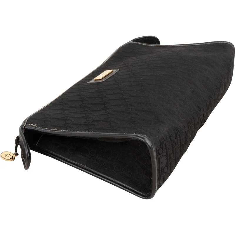 Christian Dior Trotter Monogram Oblique Canvas Pouch Clutch
