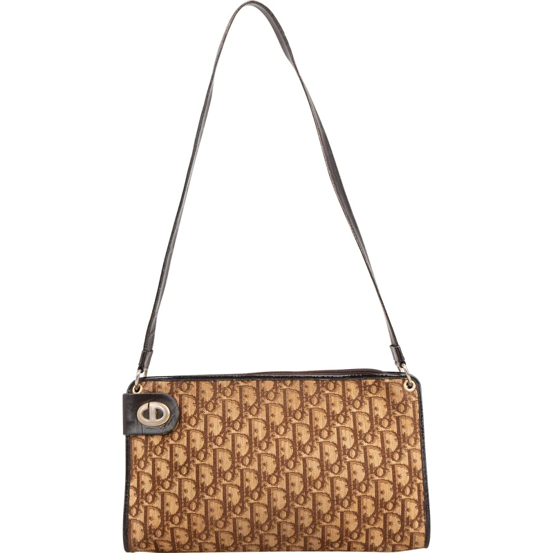 Christian Dior Trotter Monogram Canvas Vintage Shoulder Bag