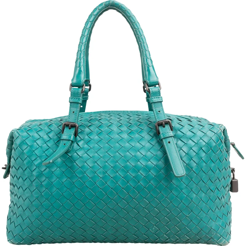 Bottega Veneta Intrecciato Nappa Leather Boston 30 Handbag