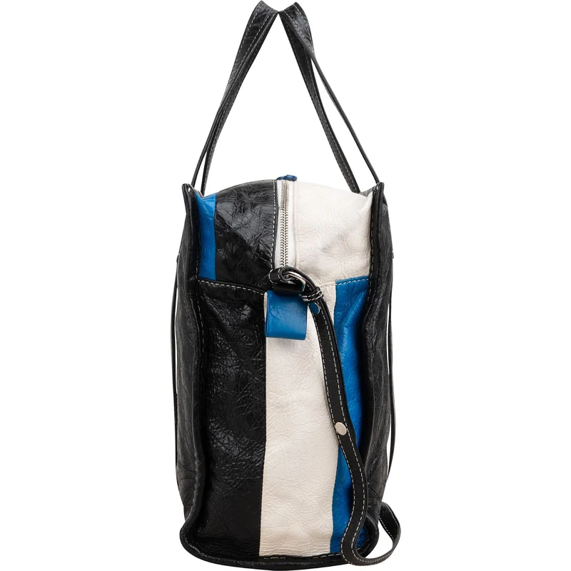 Balenciaga Tricolor Leather Bazar Tote Crossbody Handbag