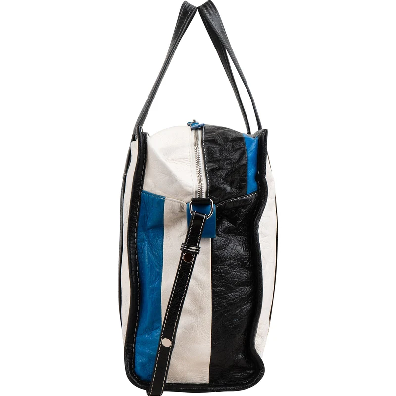 Balenciaga Tricolor Leather Bazar Tote Crossbody Handbag