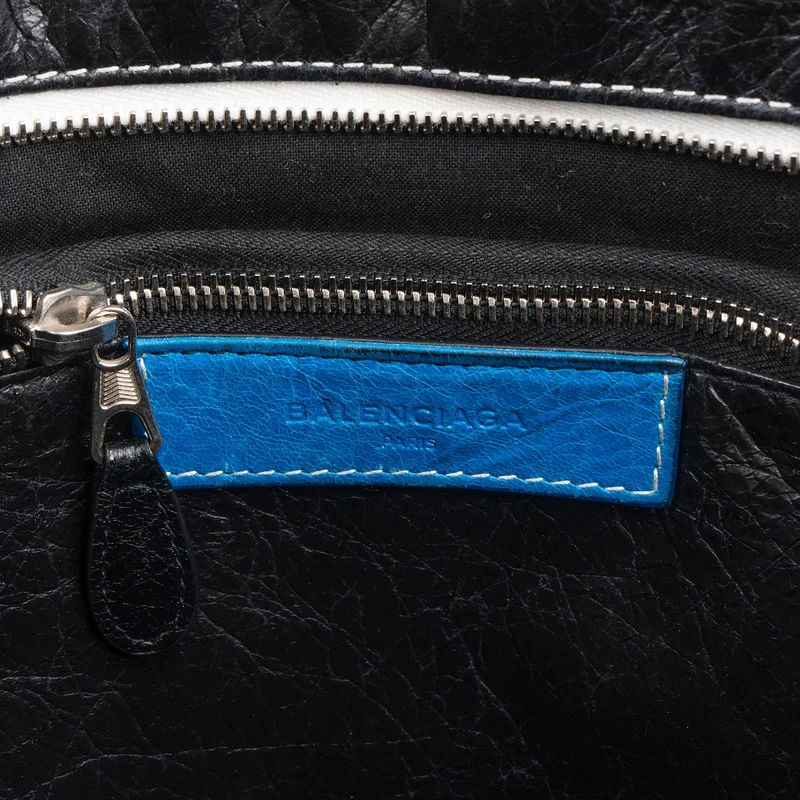 Balenciaga Tricolor Leather Bazar Tote Crossbody Handbag